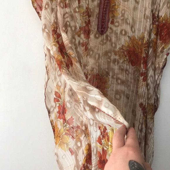 Vintage Sheer Floral Tunic - Picture 3 of 15